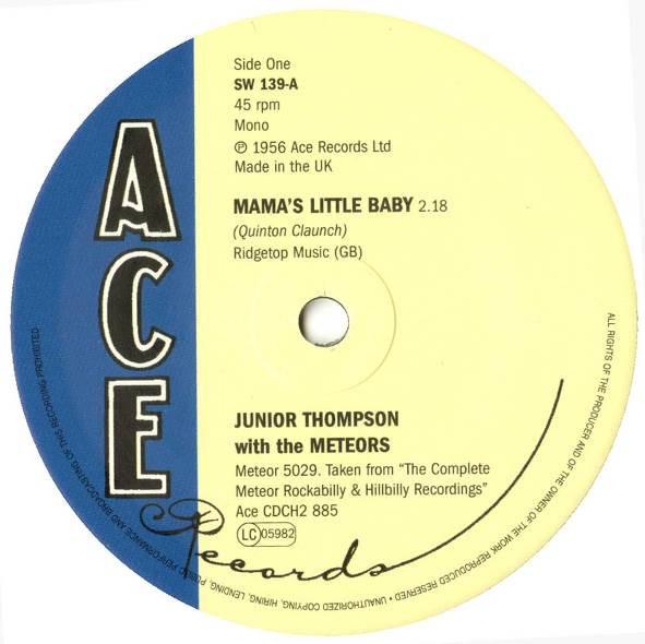 Junior Thompson With The Meteors - Mama's Little Baby / Raw Deal