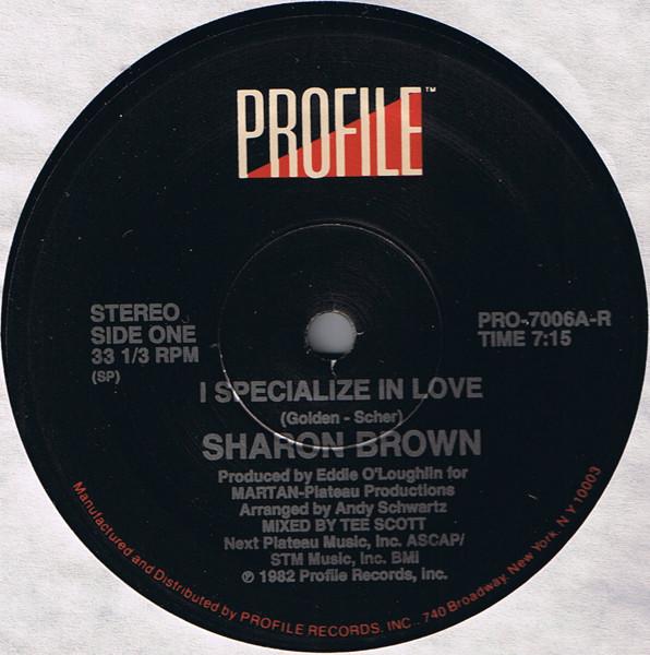 Sharon Brown - I Specialize In Love