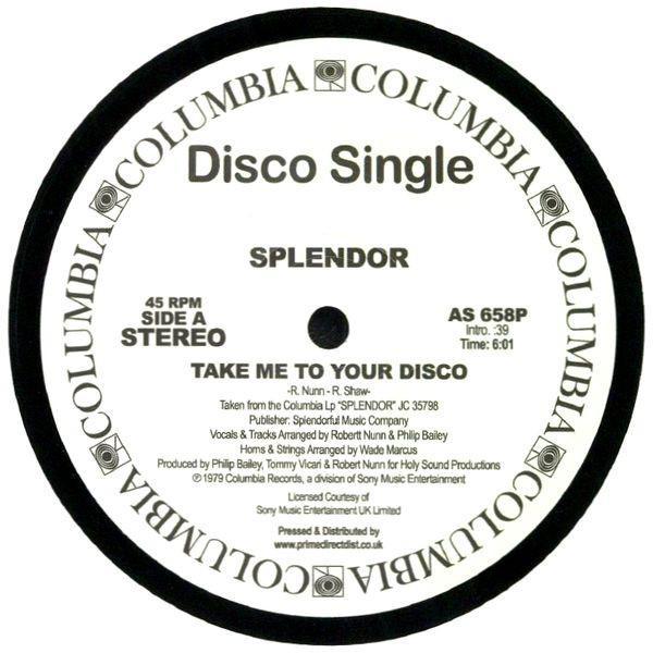 Splendor (3) - Take Me To Your Disco / Special Lady