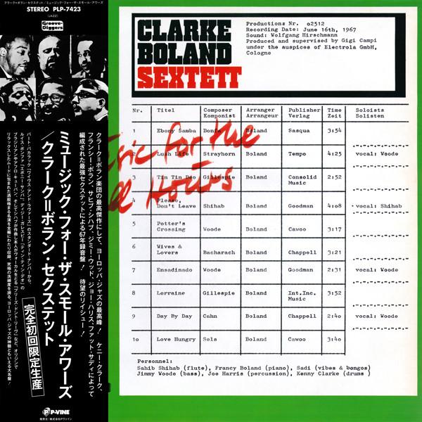 The Kenny Clarke - Francy Boland Sextet - Music For The Small Hours